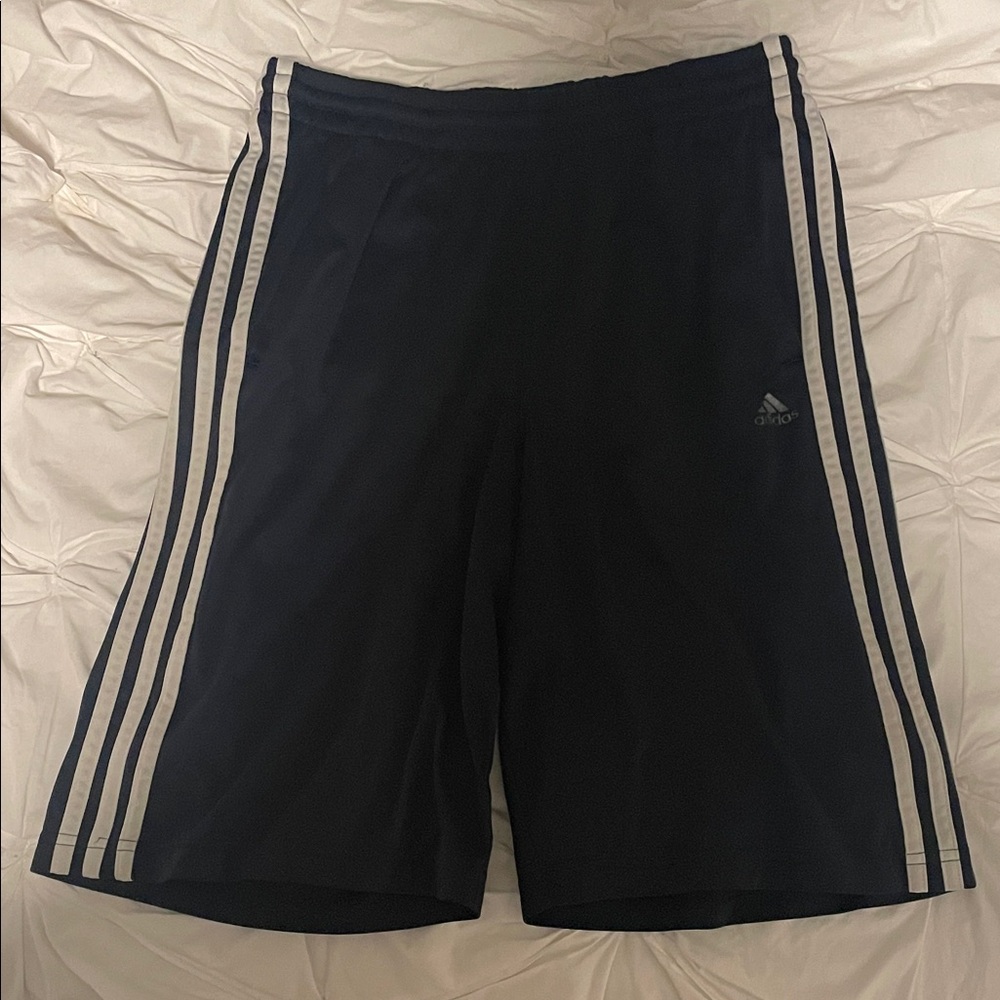 Adidas Men’s Running Shorts Black and White Striped